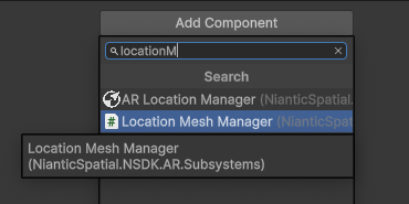 Adding a Location Mesh Manager